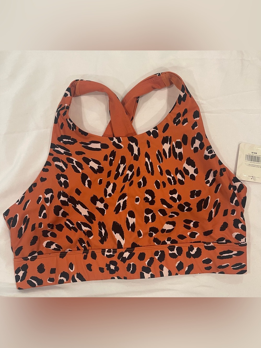 Fabletics Rust Leopard Sports Bra